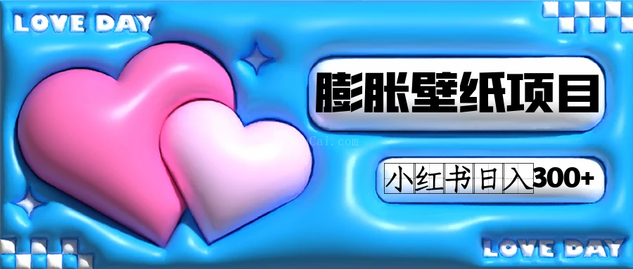 小红书膨胀壁纸项目玩法,女生最爱的壁纸,0门槛新手也可操作日入300+-续财库